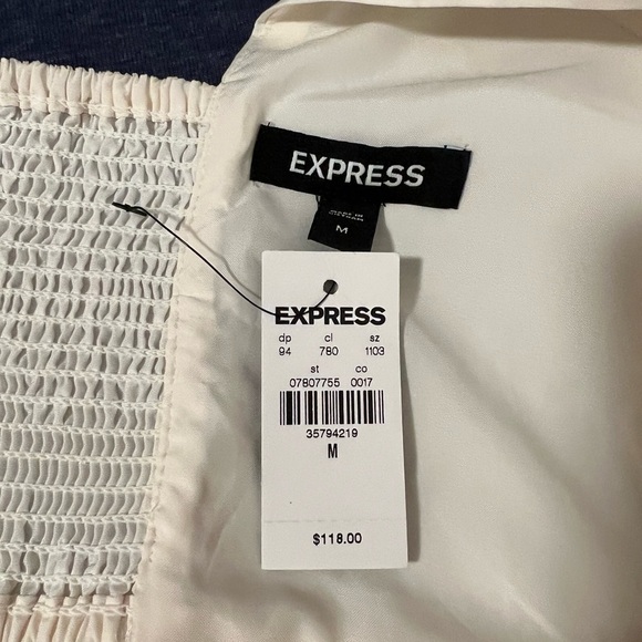 Express Floral Puff Sleeve Cutout Dress - Picture 5 of 6